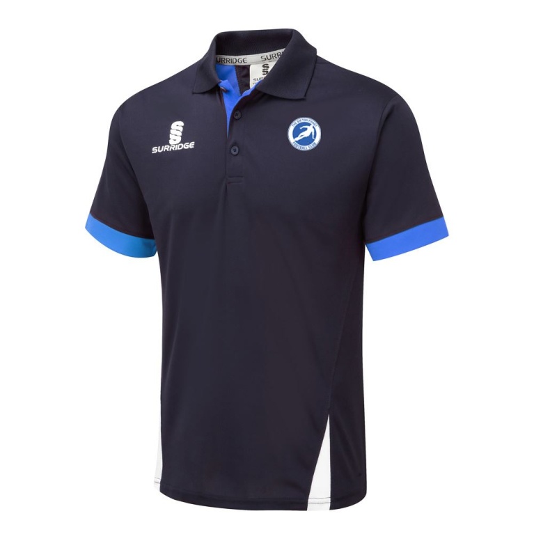 SIR TOM FINNEY FC Youth's Blade Polo Shirt : Navy / Royal / White