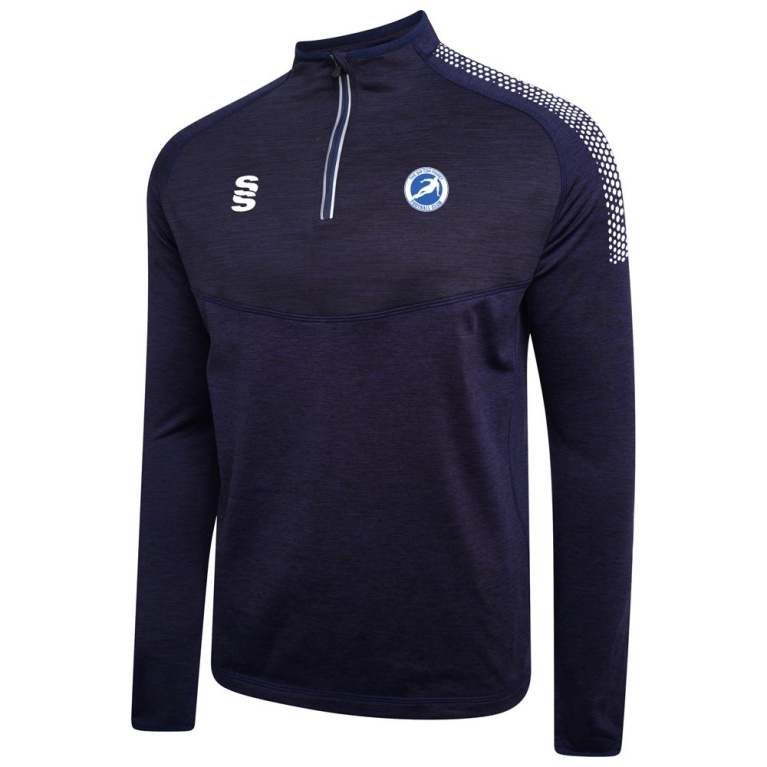 SIR TOM FINNEY FC Youth's 1/4 Zip Dual Performance Top : Navy