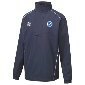 SIR TOM FINNEY FC Youth's Dual Curve 1/4 Zip Rain jacket : Navy