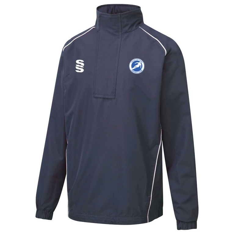 Sir Tom Finney 1/4 Zip Rain Jacket Navy